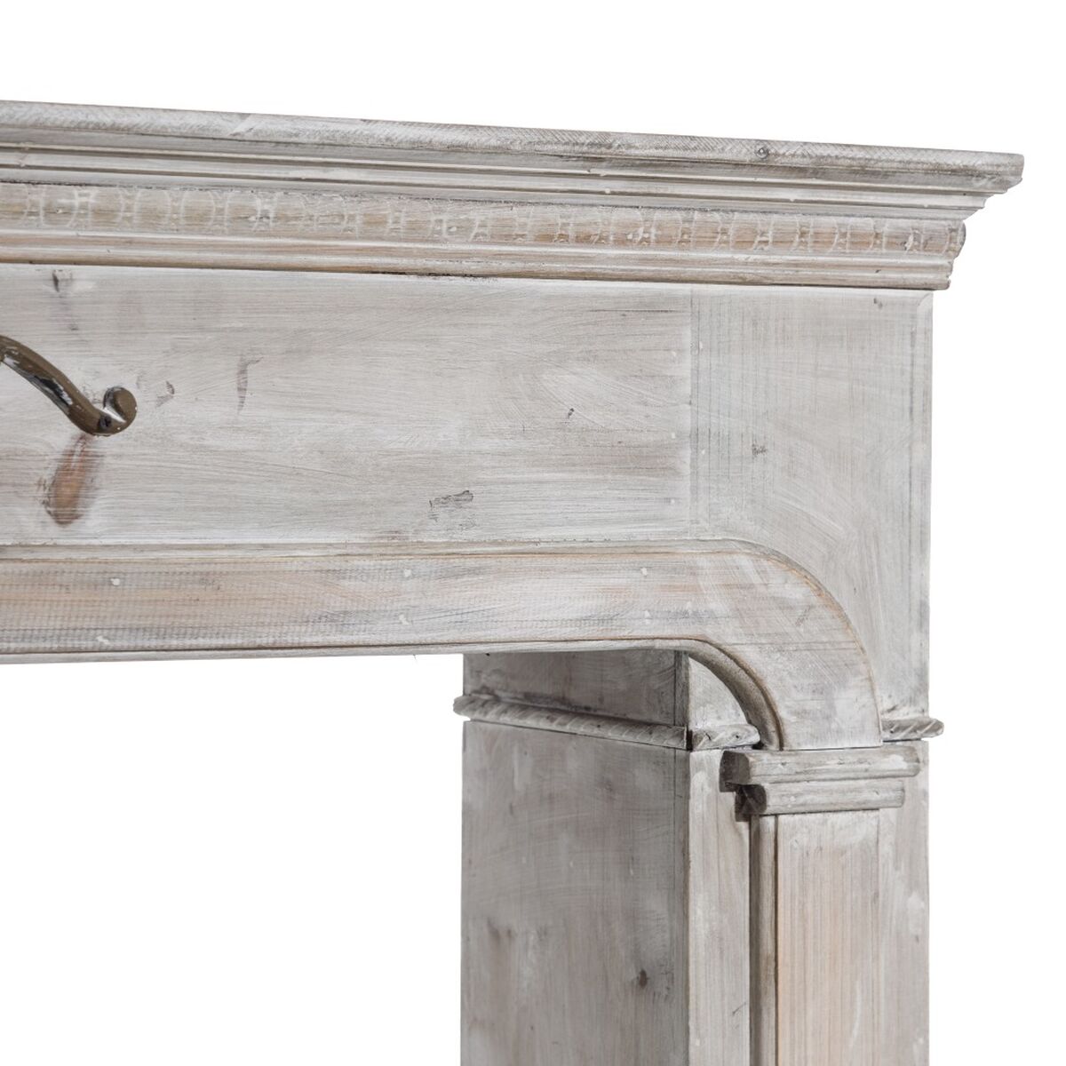 Ildsted Hvit Grantre Tre MDF 105 x 17,5 x 99 cm